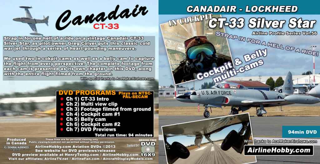 Canadair CT-33 Silver Star In-Cockpit DVD