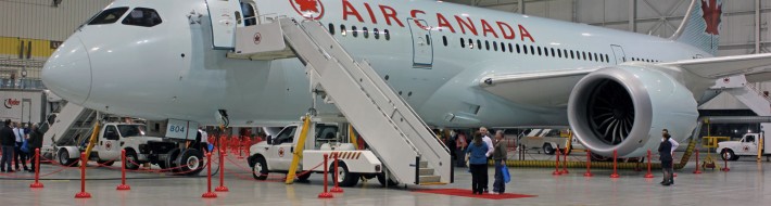 Air Canada showcases its new Boeing 787 Dreamliner at YVR NOV 19 2014 Air Canada 787 Dreamliner debut