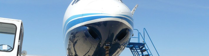 Farewell to ATI’s DC-8s Classic DC-8 view. Engines about to be started for one final time.