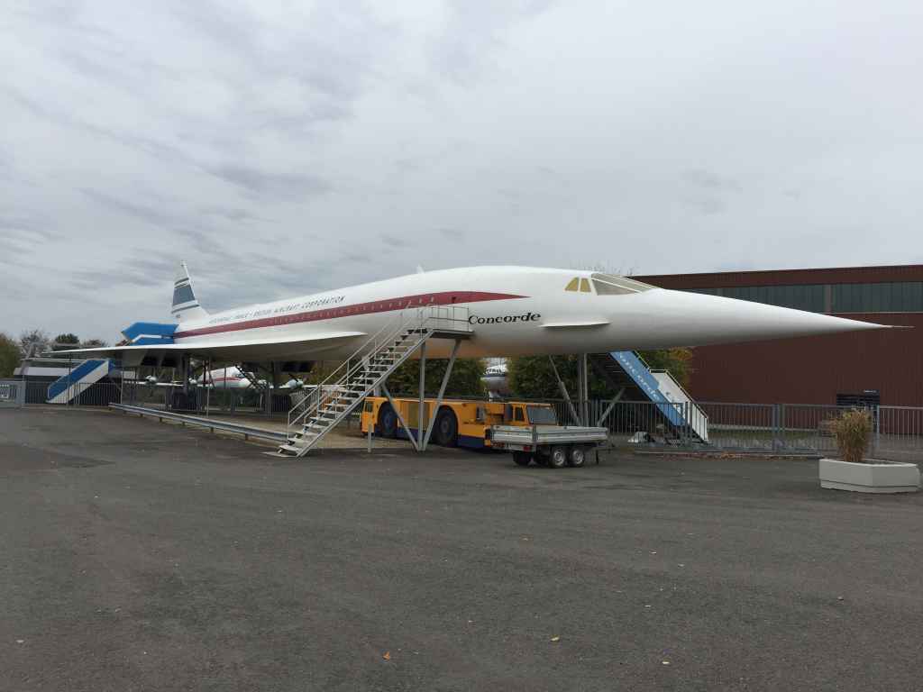 BAC Aerospacial Concorde mock-up at the Hermeskeil aviation museum in Germany.