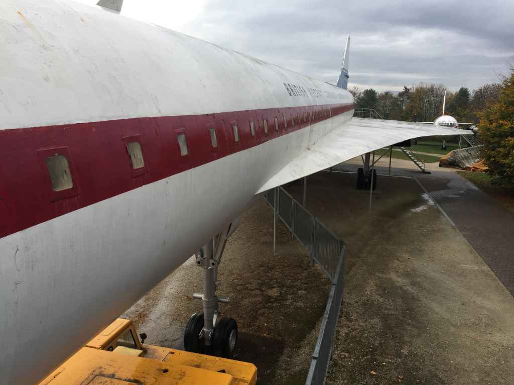 Late 1960s era static moc-up of the Concorde at the Hermeskeil aviation museum in Germany.