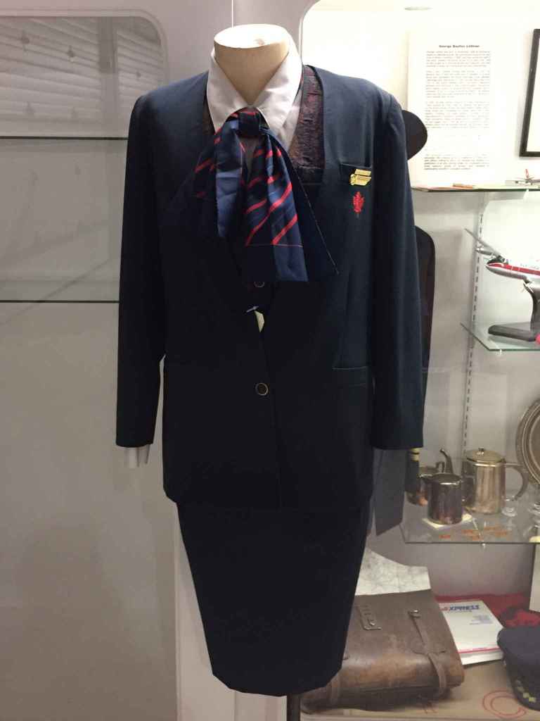 Air Canada mainline Flight Attendant uniform 2000s at the Canadian Museum of Flight in Langley, BC.