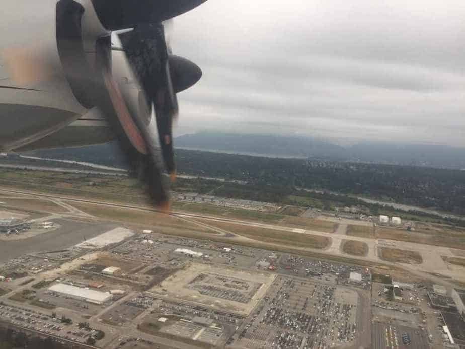 Climbing out of YVR from runway 08R just after 0800 am bound for the Abbotsford airshow.