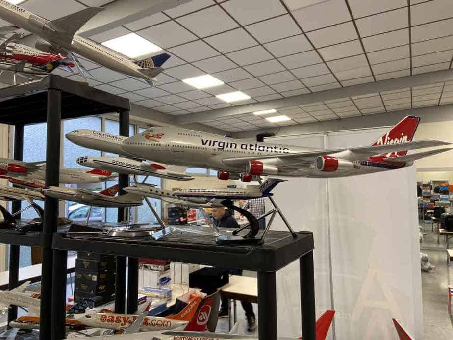 Patrick van Rooijen from Amsterdam brought a fabulous selection of models for sale to the Frankfurt Schwanheim airline show in November 2019, including this Schreiner Airways Dash-8 by Space Models.