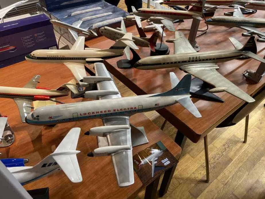 Ed van Rooijen from Amsterdam brought a fabulous selection of models for sale to the Frankfurt Schwanheim airline show in November 2019, including this resin 1/72 Electra in house livery and various 1960s jets in metal.