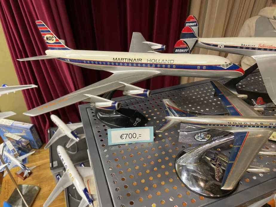Ed van Rooijen from Amsterdam brought a fabulous selection of models for sale to the Frankfurt Schwanheim airline show in November 2019, including this fabulous condition Martinair Holland DC-8 1/100 metal model by Verkuyl priced at 700 Euros.