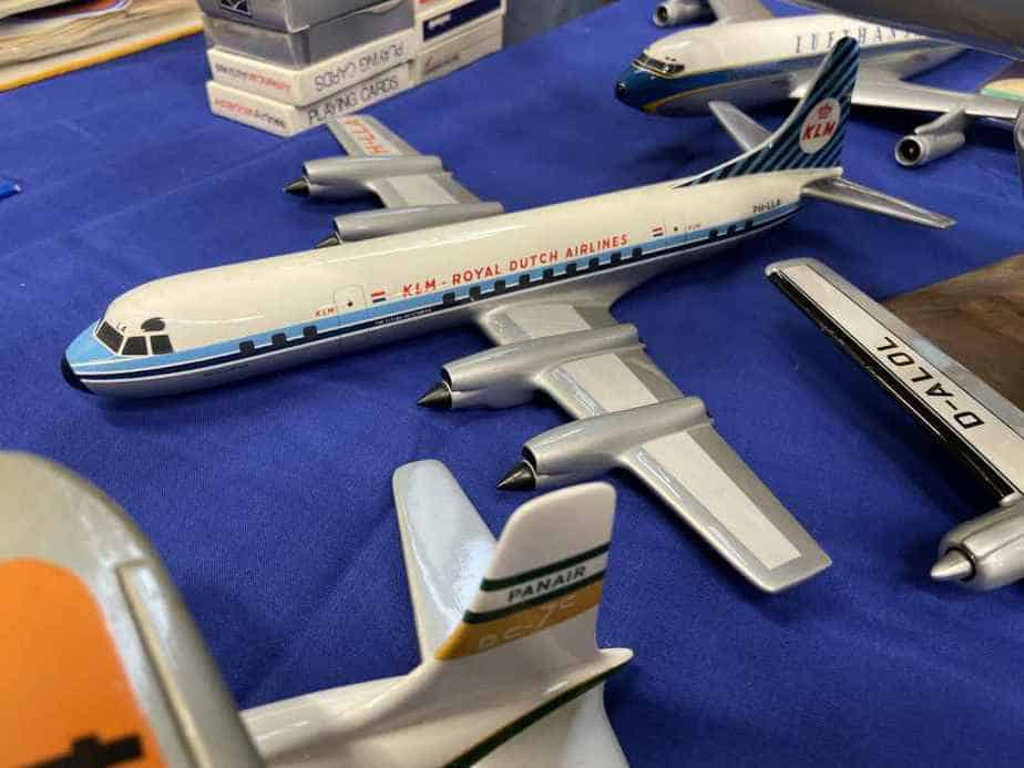 Very nice KLM 1/100 Electra Vogelaar model for sale with a very high price of 450 EUR at the Frankfurt Schwanheim Airline show in November 20