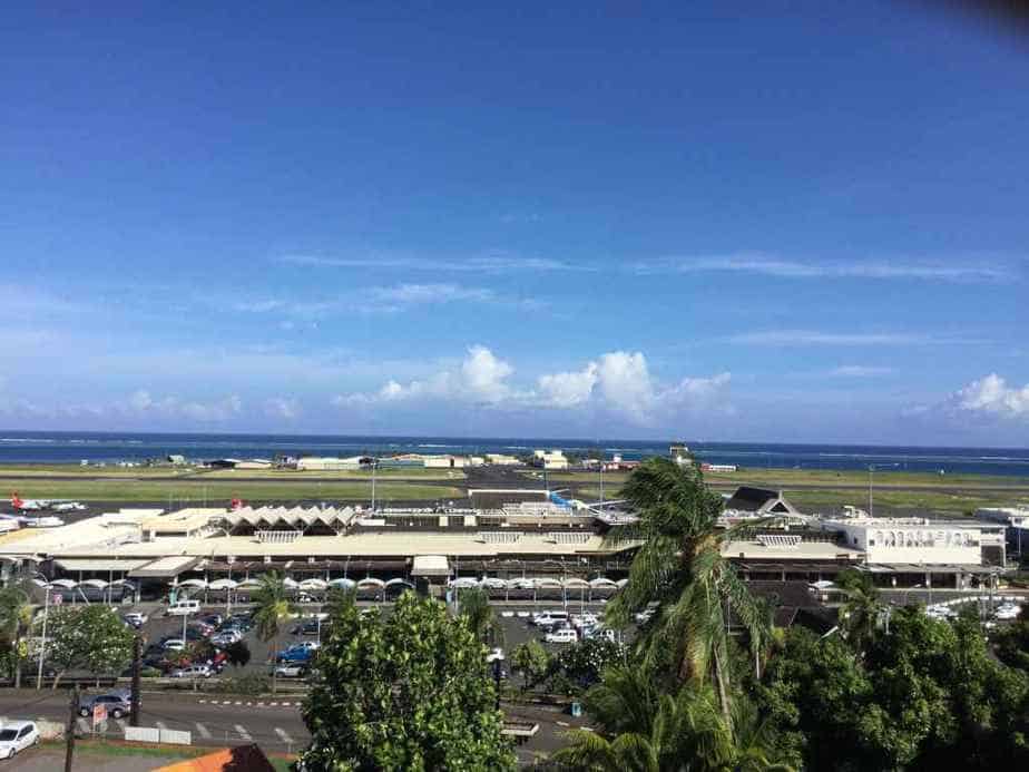 Magnificent view of the international terminal at Tahiti’s Faaa airport.