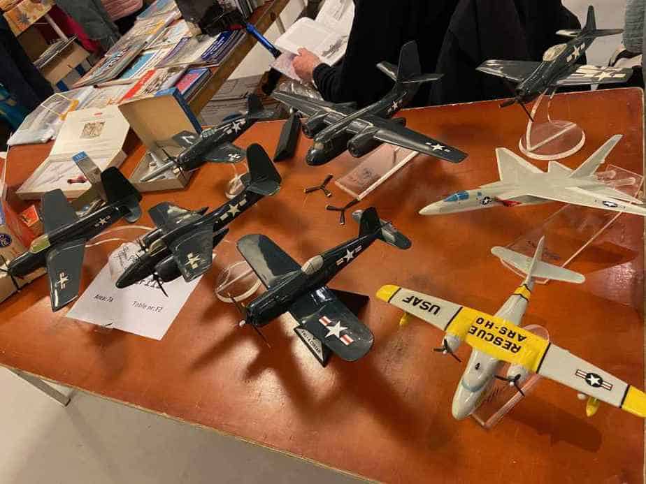 A selection of Topping Models military display models at the Amsterdam Aviation show 2020