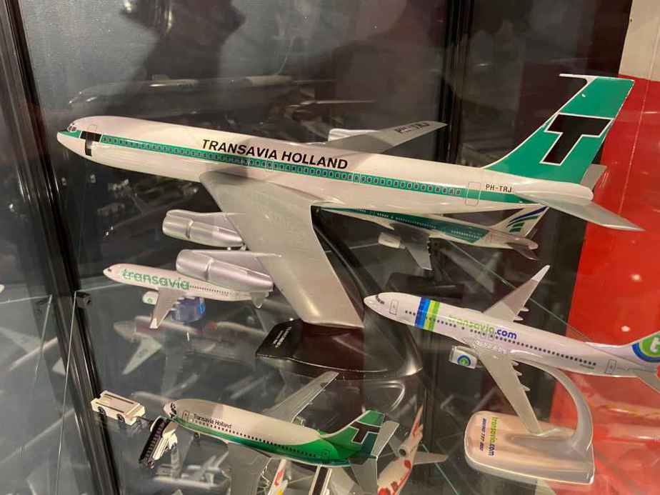 Transavia Holland707 in 1/100 metal made by Verkuyl is part of the Aviodrome Aviation Museum.