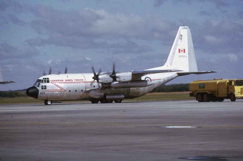 Canadian Armed Forces C130 Hercules 130323 at CFB Namao September 1973